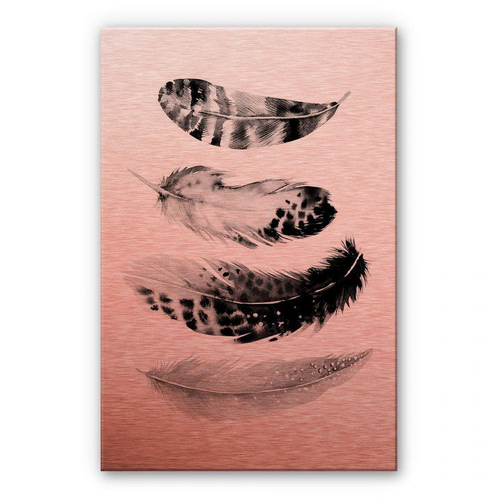 Alu-Dibond-Kupfereffekt - Federn 01 - WA113118