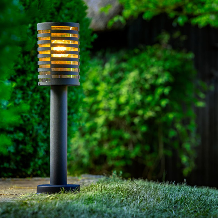 Aussensockelleuchte Svenja, schwarz, 49.8 x 12.7 cm, Metall Aussenleuchte - WA438947