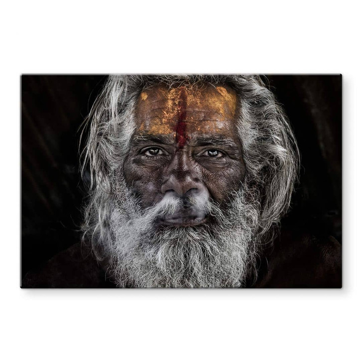 Glasbild Kuesta - Spiritualität eines Sadhu in Indien - WA399853