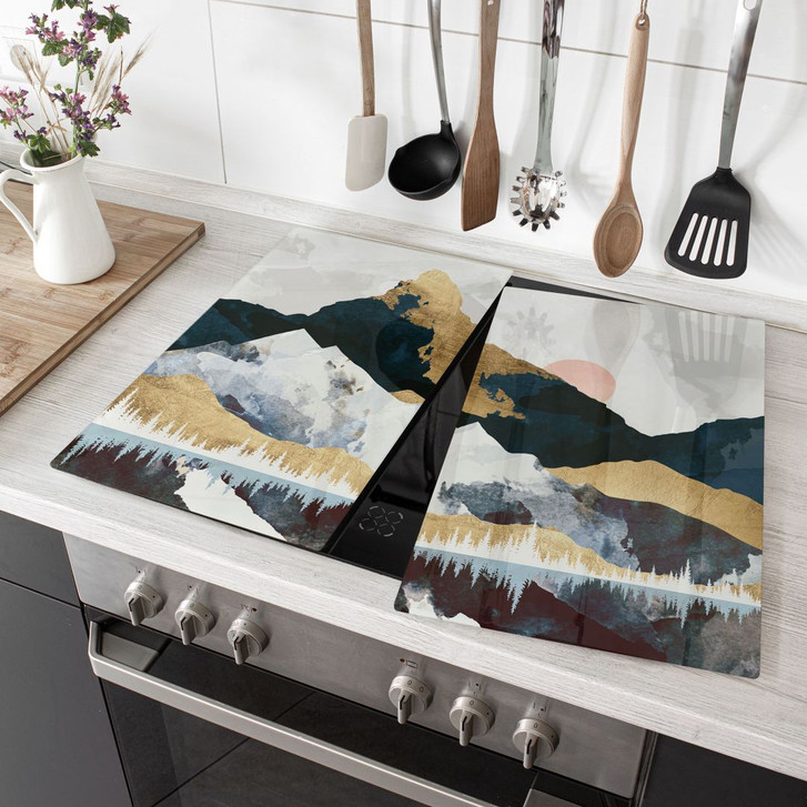 Herdabdeckplatte Reflektion einer Winterlandschaft - SpaceFrog Designs - WA425929