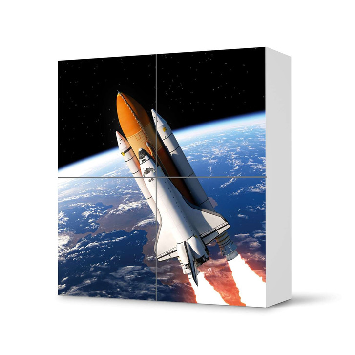Klebefolie IKEA Besta Schrank 4 Türen - Space Traveller - CR110883