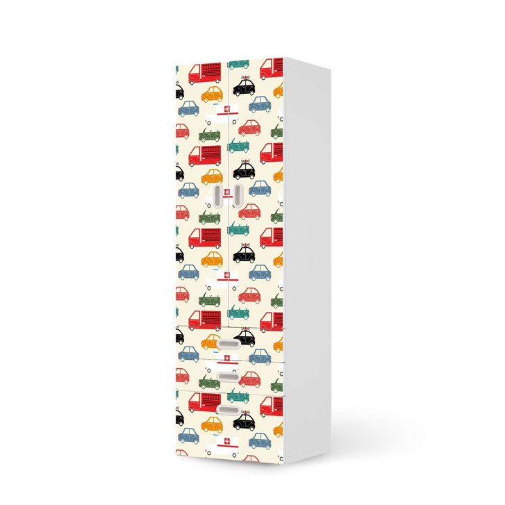 Klebefolie IKEA Stuva / Fritids - 3 Schubladen und 2 grosse Türen - Cars - CR111885