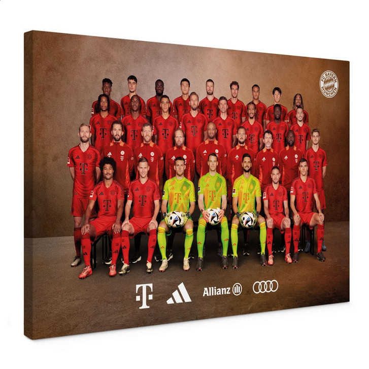 Leinwandbild FC Bayern - Mannschaftsfoto 2024-25 - WA427176