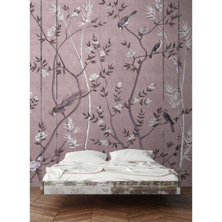 Livingwalls Fototapete Walls by Patel 3 Tea Room 3 violette, weiss, grau - WA328060