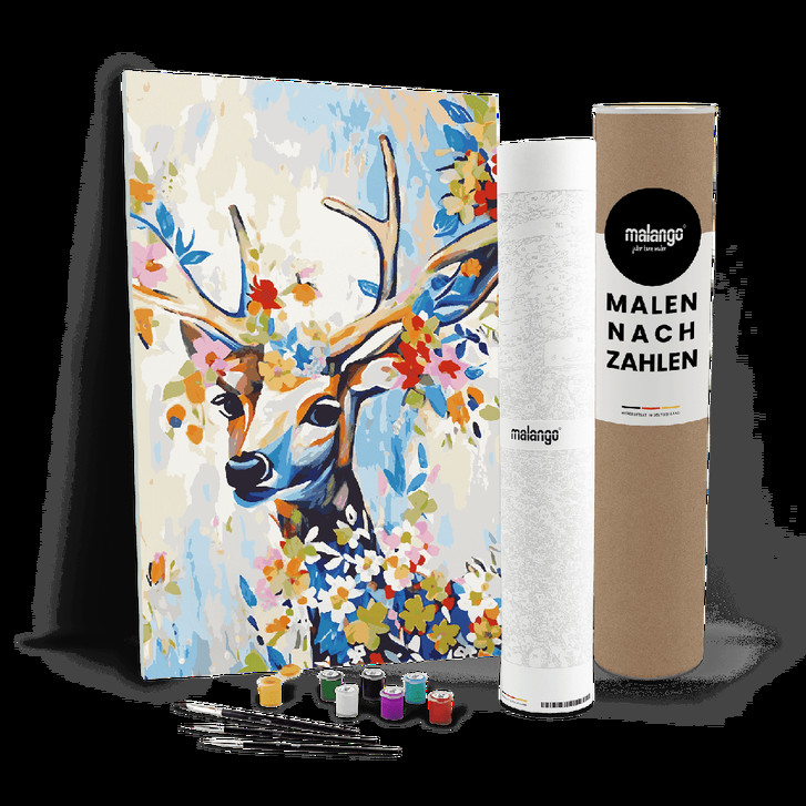 Malen nach Zahlen Leinwandbild - Hirsch Hugo - WA447236