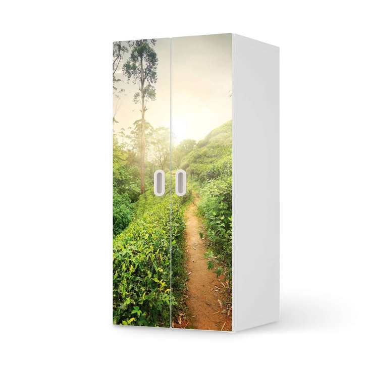 Möbelfolie IKEA Stuva / Fritids Schrank - 2 grosse Türen - Green Tea Fields - CR117836