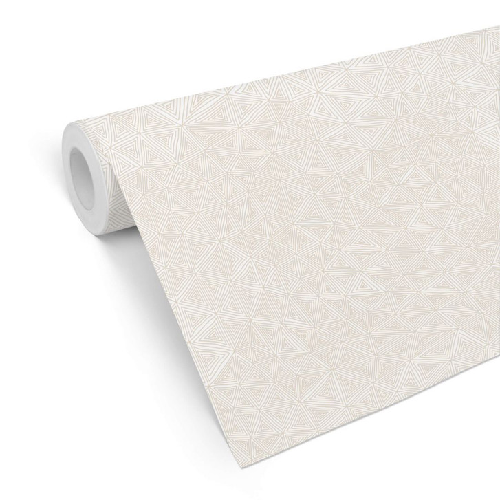 Mustertapete - abstrakte Dreiecke - beige - WA236590