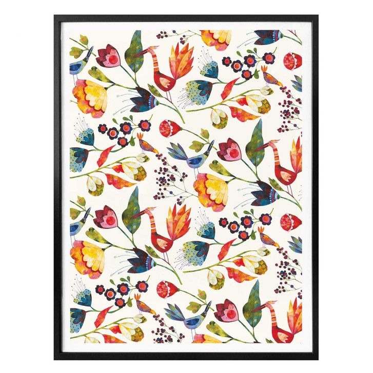 Poster Blanz - Blumen und Vögel - WA157523
