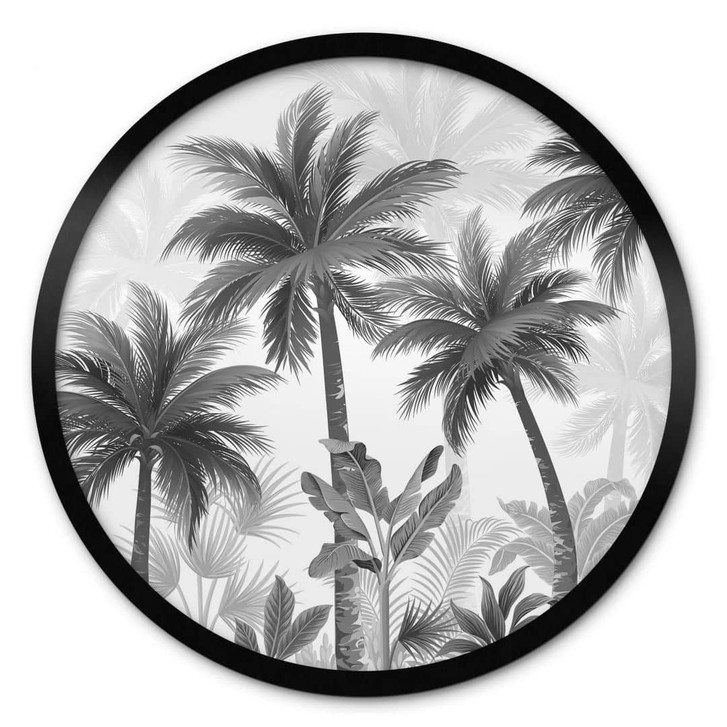 Poster Exotische Palmenlandschaft - Rund - WA451781