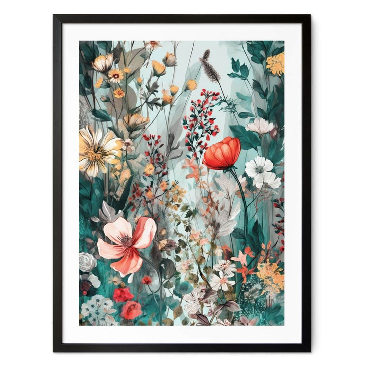 Poster Floral - Frühlingswiese mit Blumen - Jaszke - WA407042