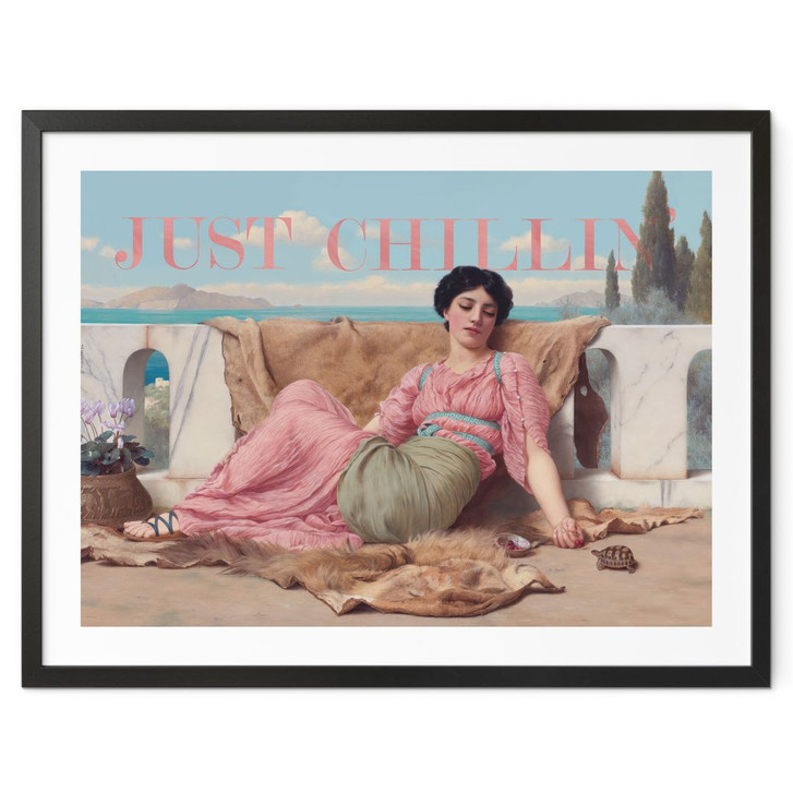 Poster Just Chillin - Inspiriert von John William Godward - WA428467