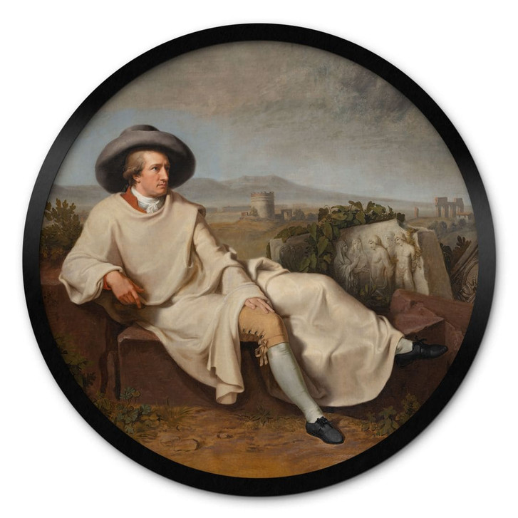 Poster Tischbein - Goethe in der römischen Campagna - Rund - WA460269