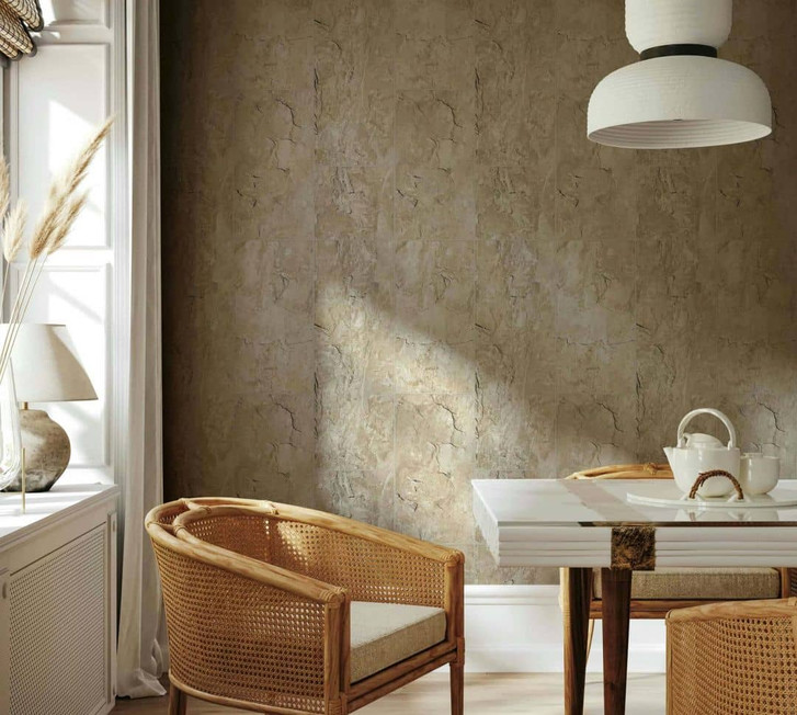 Vliestapete in Fliesen-Look als Shabby Chic beige Fliesenoptik - WA508441
