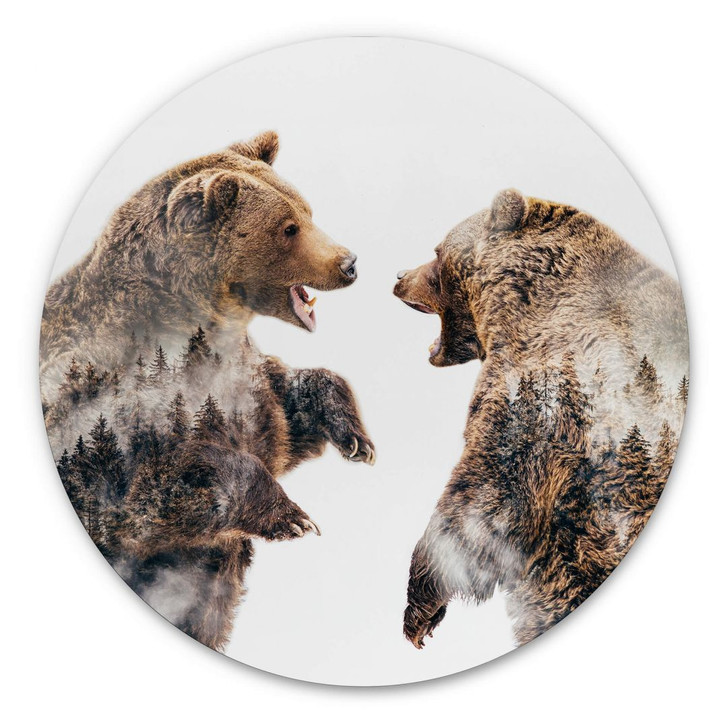 Alu-Dibond Angyalosi - Wilder Konflikt - Rund - WA319686