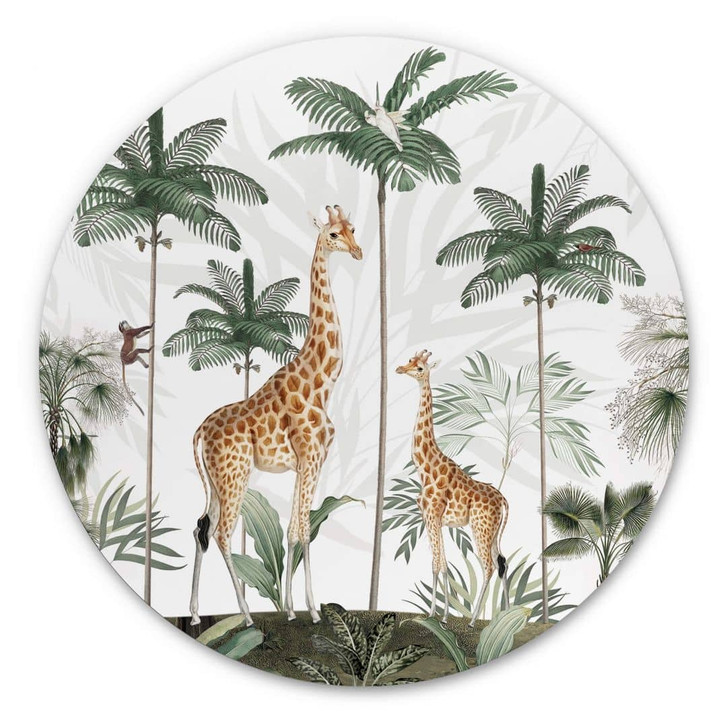Alu-Dibond Kikki Belle - Die Giraffen - Rund - WA330740