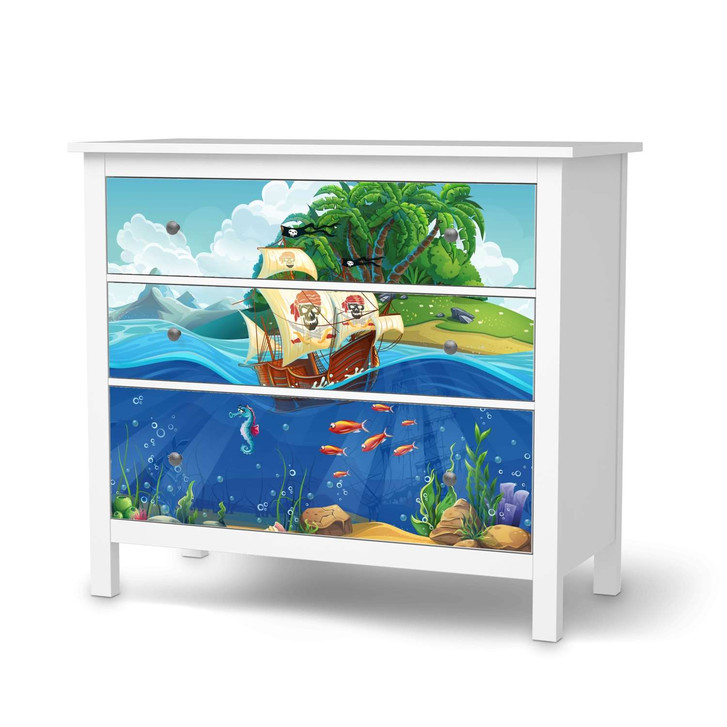 Möbelfolie IKEA Hemnes Kommode 3 Schubladen - Pirates - CR114769