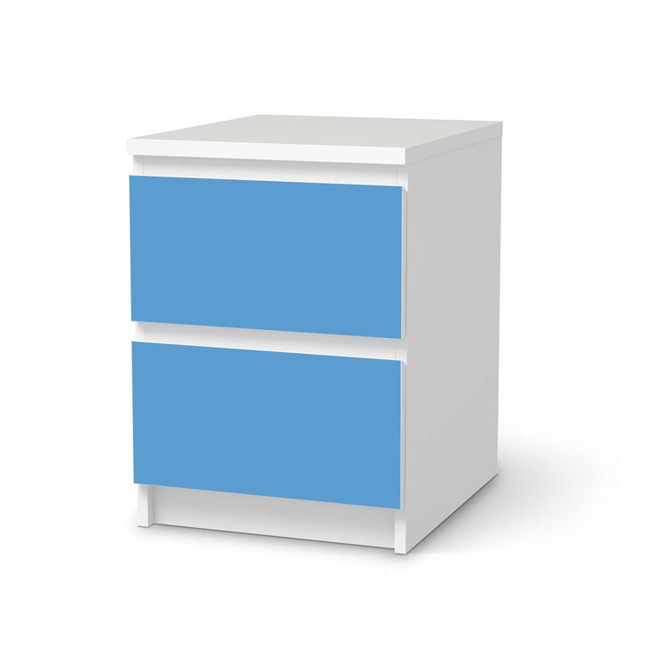 Möbelfolie IKEA Malm Kommode 2 Schubladen - Blau Light - CR116104
