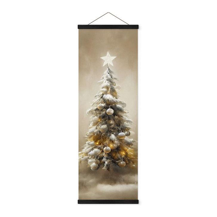 Stoffbild Goldener Weihnachtsbaum - Treechild - Panorama - WA411550