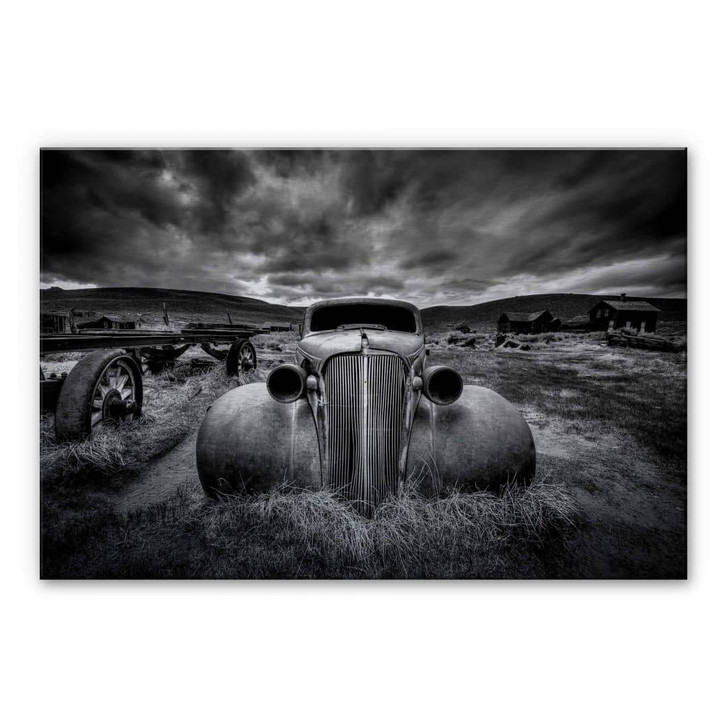 Alu-Dibond Bild mit Silbereffekt Schlipf - Zu alt zum Fahren - WA314104