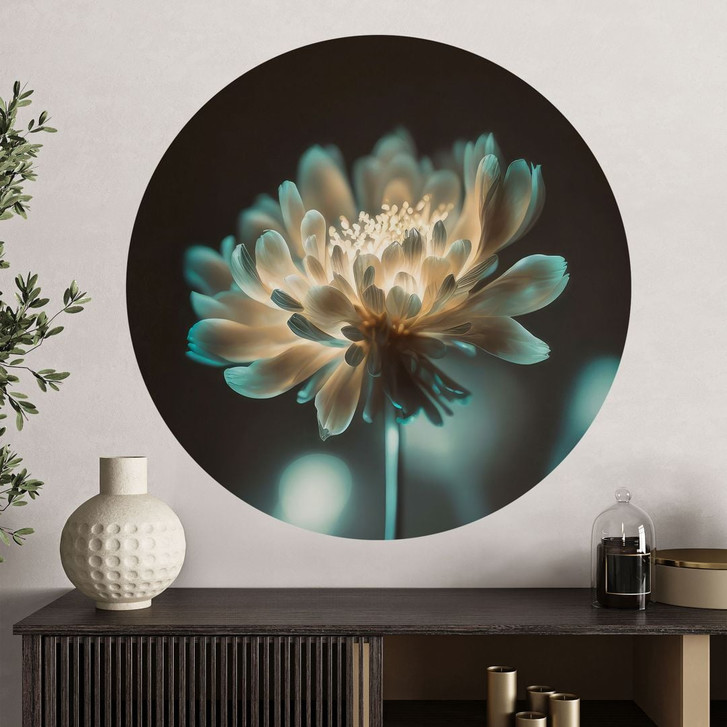 Blumen Wandtattoo Leuchtendes Blütenherz - Treechild - Rund - WA501117