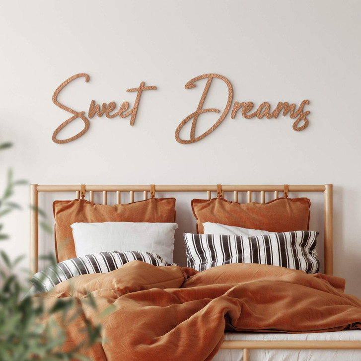 Holz-Deko 3D Schriftzug Sweet Dreams - Mahagoni - WA402024
