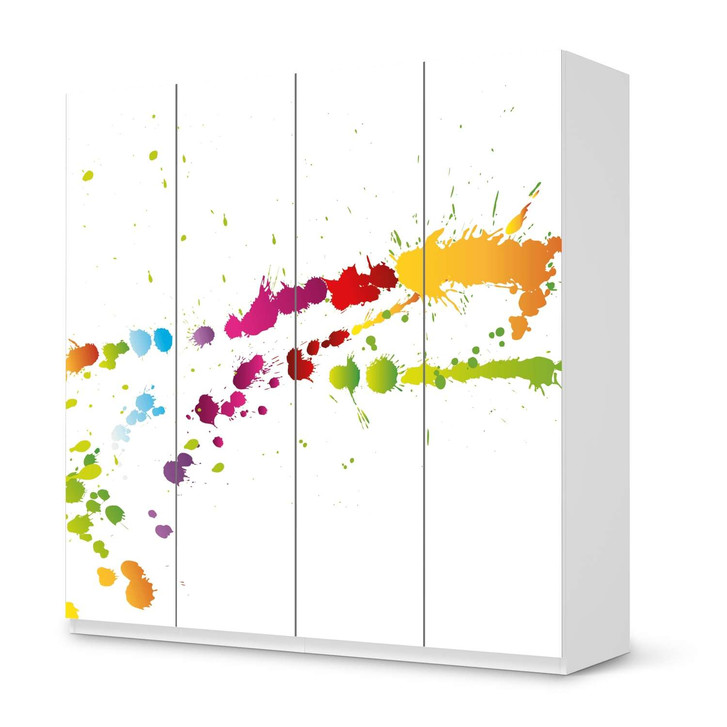 Klebefolie IKEA Pax Schrank 201cm Höhe - 4 Türen - Splash 2 - CR110983
