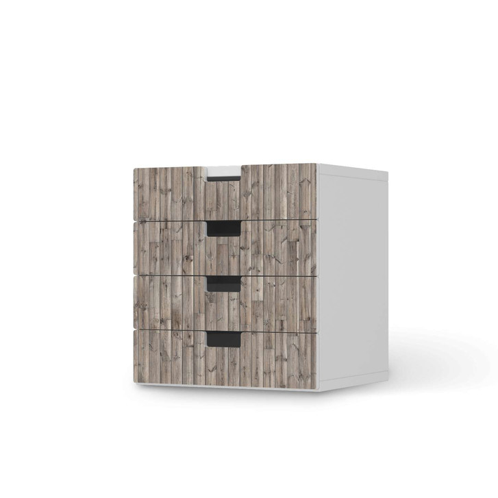 Klebefolie IKEA Stuva / Malad Kommode - 4 Schubladen - Dark washed - CR112103