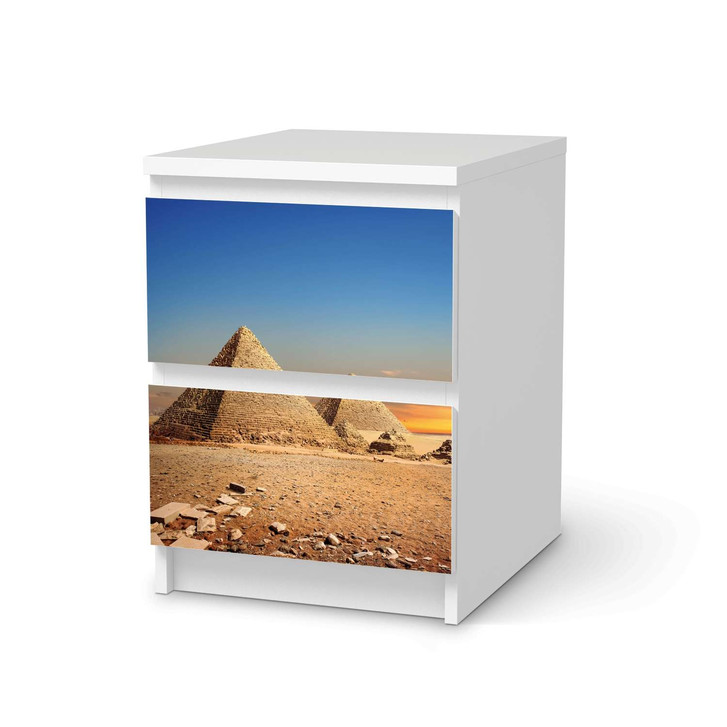 Möbelfolie IKEA Malm Kommode 2 Schubladen - Pyramids - CR116210