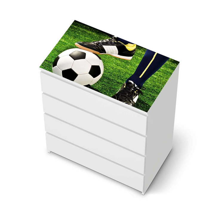 Möbelfolie IKEA Malm Kommode 4 Schubladen oben - Fussballstar - CR116464