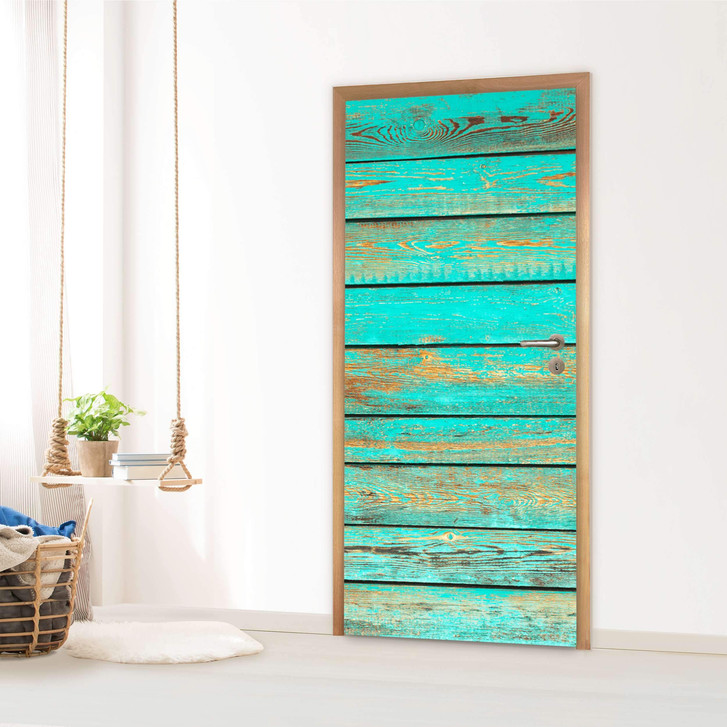 Türfolie - Wooden Aqua - CR120057