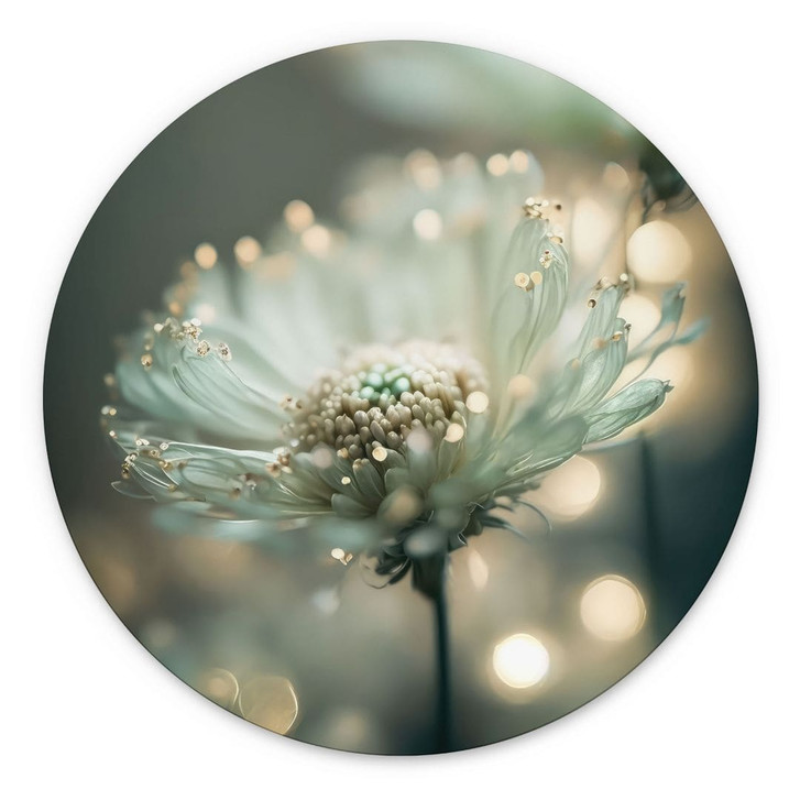 Wandbild Zartes Funkeln der Blüten - Treechild - Alu-Dibond Rund - WA492228