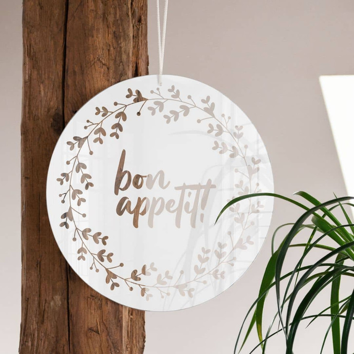 Acrylglasbild, Fensterbild zum Aufhängen Bon Appetit - Rund - WA393251