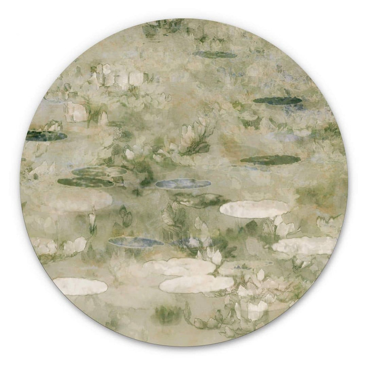 Alu-Dibond Talen - Der Seerosenteich - Rund - WA330887