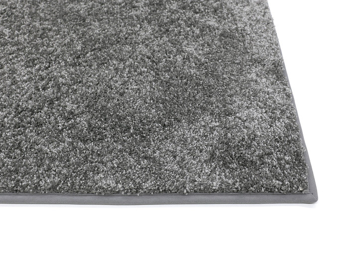 Emma Super Soft Paspelteppich Rechteck Wunschmass in Grey - TS487582