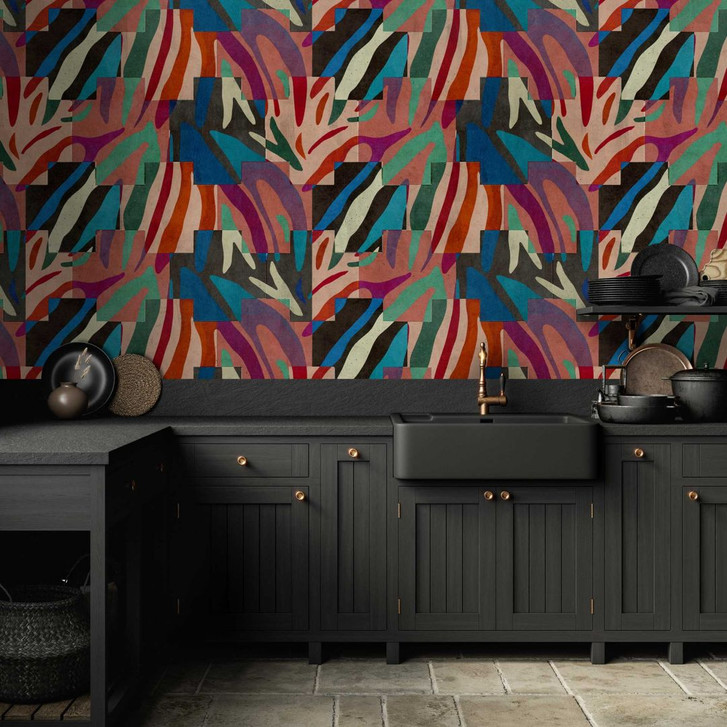 Exotische Dschungel-Fototapete in Bunt - Lebendige Vliestapete - WA386103