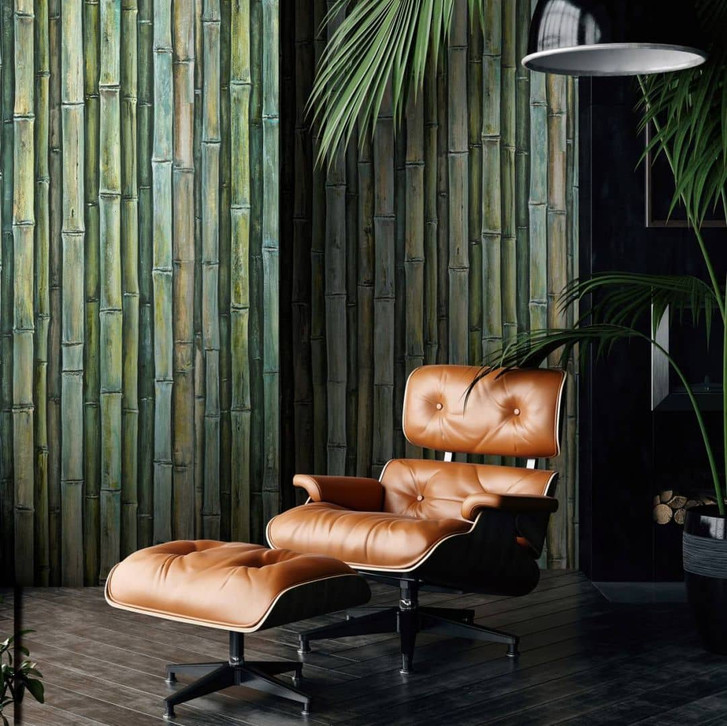 Fototapete mit Bambus, Grün Grafisch 3.40 x 1.06 m - WA448887