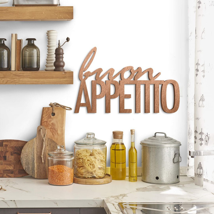 Holzbuchstaben Mahagoni - Buon Appetito (16x10cm) - WA132982