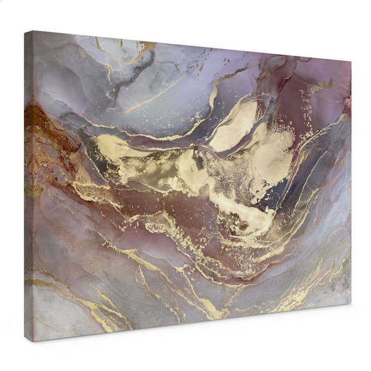 Leinwandbild Edle Strukturen in Gold und Violett - Shelest - WA472507