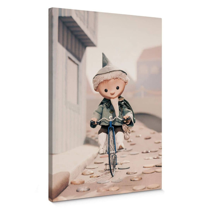 Leinwandbild Unser Sandmännchen - Sandmann fährt Fahrrad - WA404259