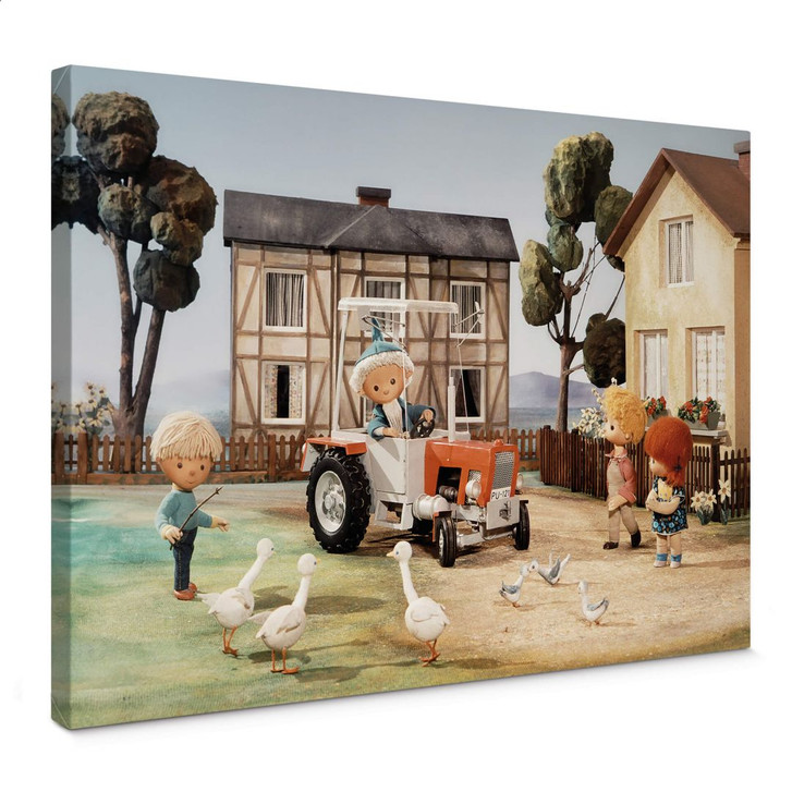 Leinwandbild Unser Sandmännchen - Sandmann mit Traktor - WA404286