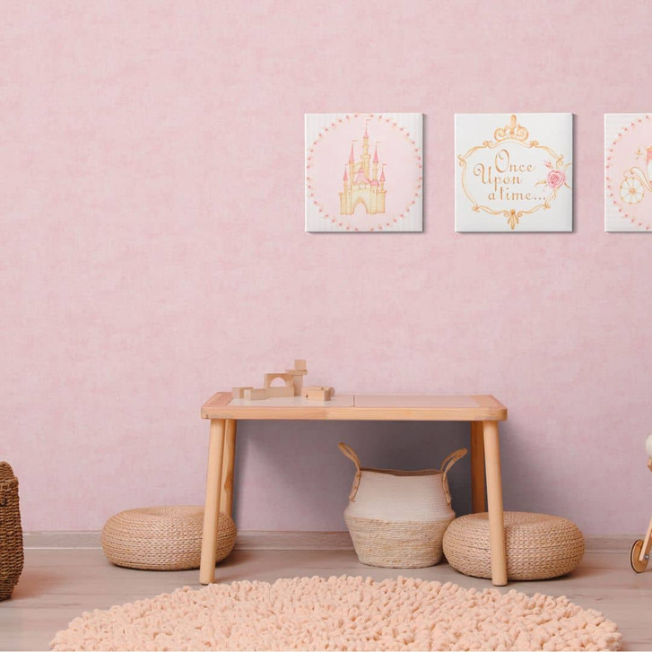 Unitapete Kinderzimmer Rosa Mädchen - Einfarbige Tapete sanft matt - WA465438