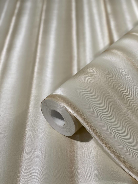 Vliestapete in Streifen mit Glanzeffekt beige Welle von Harald Glööckler - WA508539