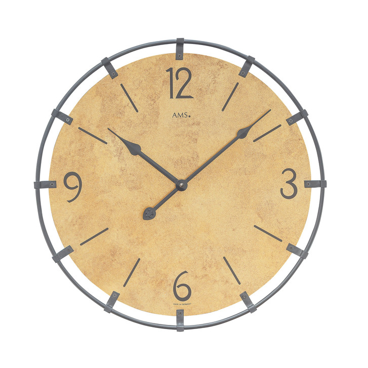 Wanduhr Holzgehäuse, Metallring - UG101221