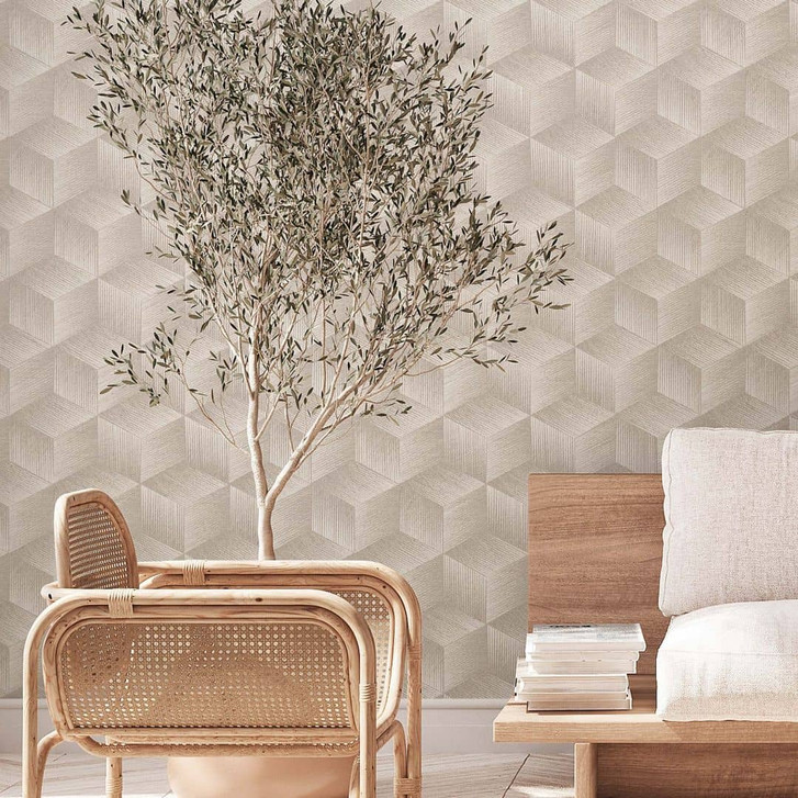 3D Tapete Nachhaltig - Vliestapete Retro von A.S. Création Greige Grau 385061 - WA395538