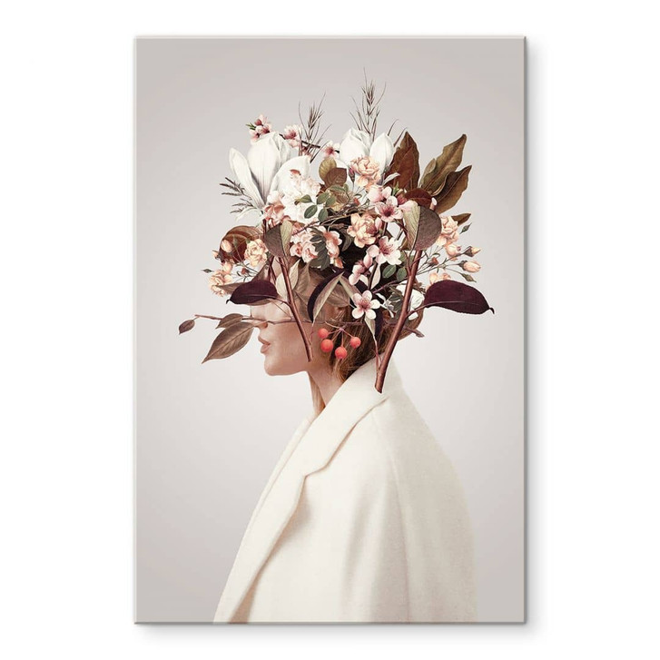 Acrylglasbild Moth - Schönheit mit Blumenhut - WA392477