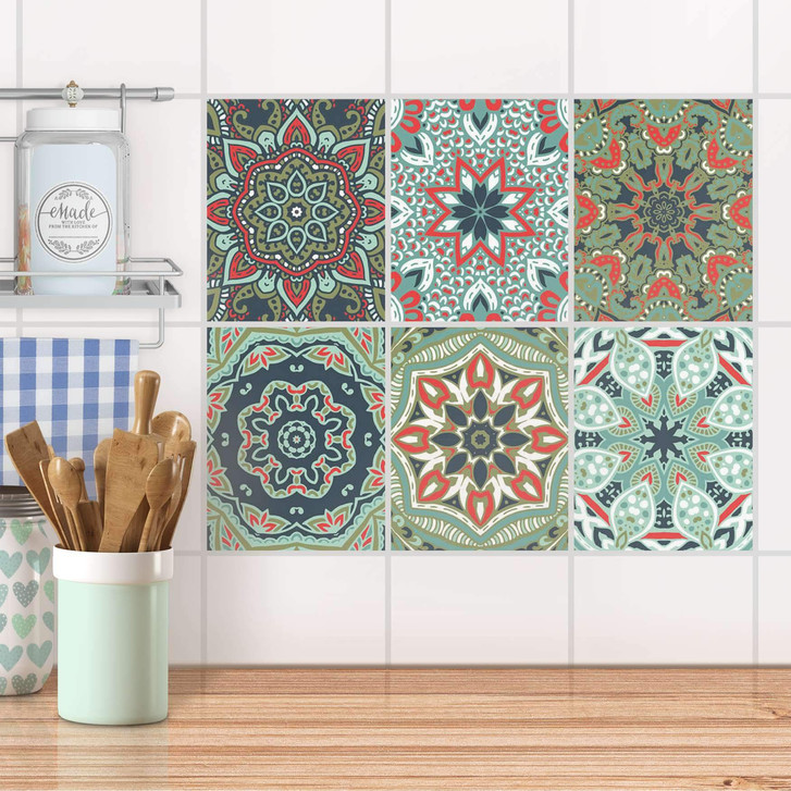 Fliesenaufkleber Set rechteckig - Marokkanische Fliesen RIAD - CR103264