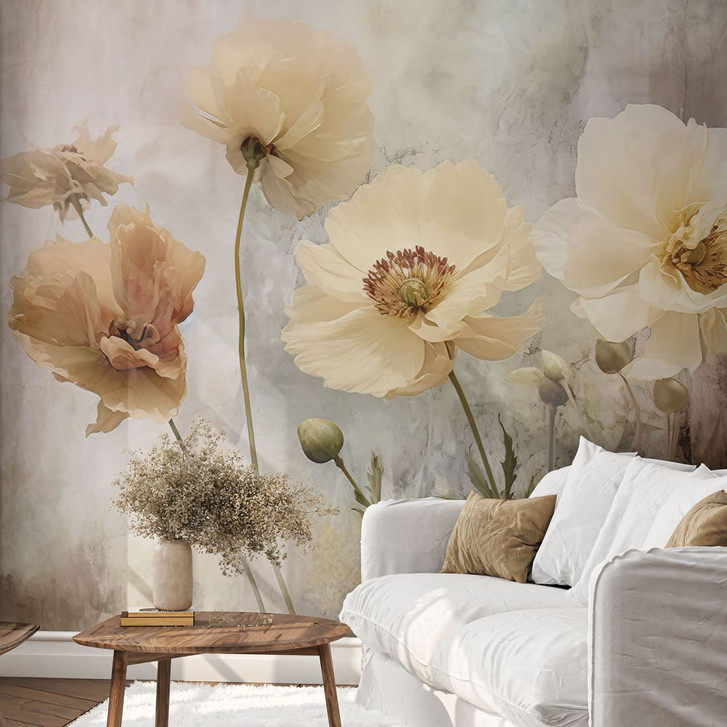Fototapete Blumenpracht in warmen Pastelltönen - Paksoylu - WA431894
