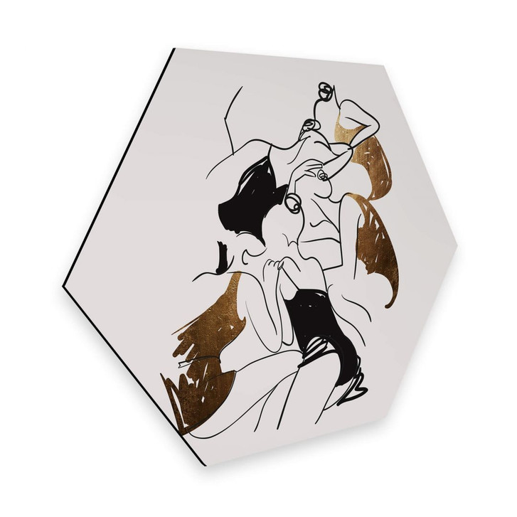 Hexagon - Alu-Dibond Kubistika - Ballerinas - WA297626