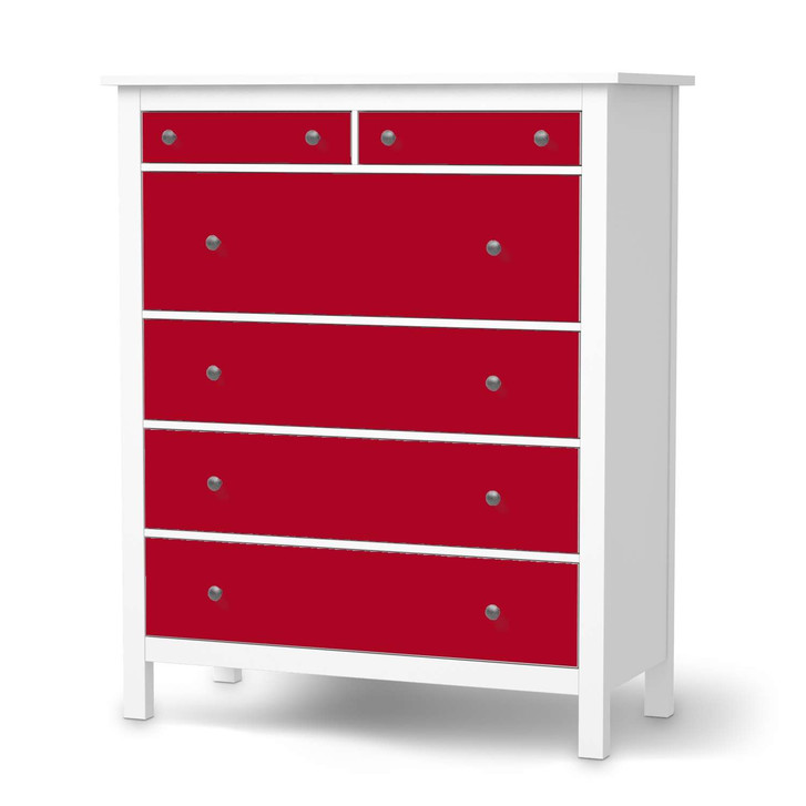 Klebefolie IKEA Hemnes Kommode 6 Schubladen - Rot Dark - CR111409
