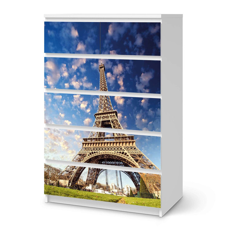 Möbel Klebefolie IKEA Malm Kommode 6 Schubladen (hoch) - La Tour Eiffel - CR113734